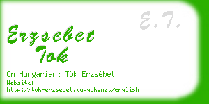 erzsebet tok business card