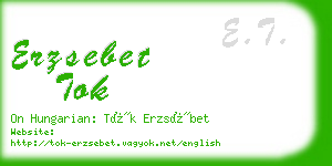 erzsebet tok business card